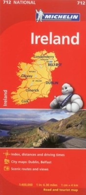 Ireland - Michelin National Map 712 by Michelin (Sheet map, folded)