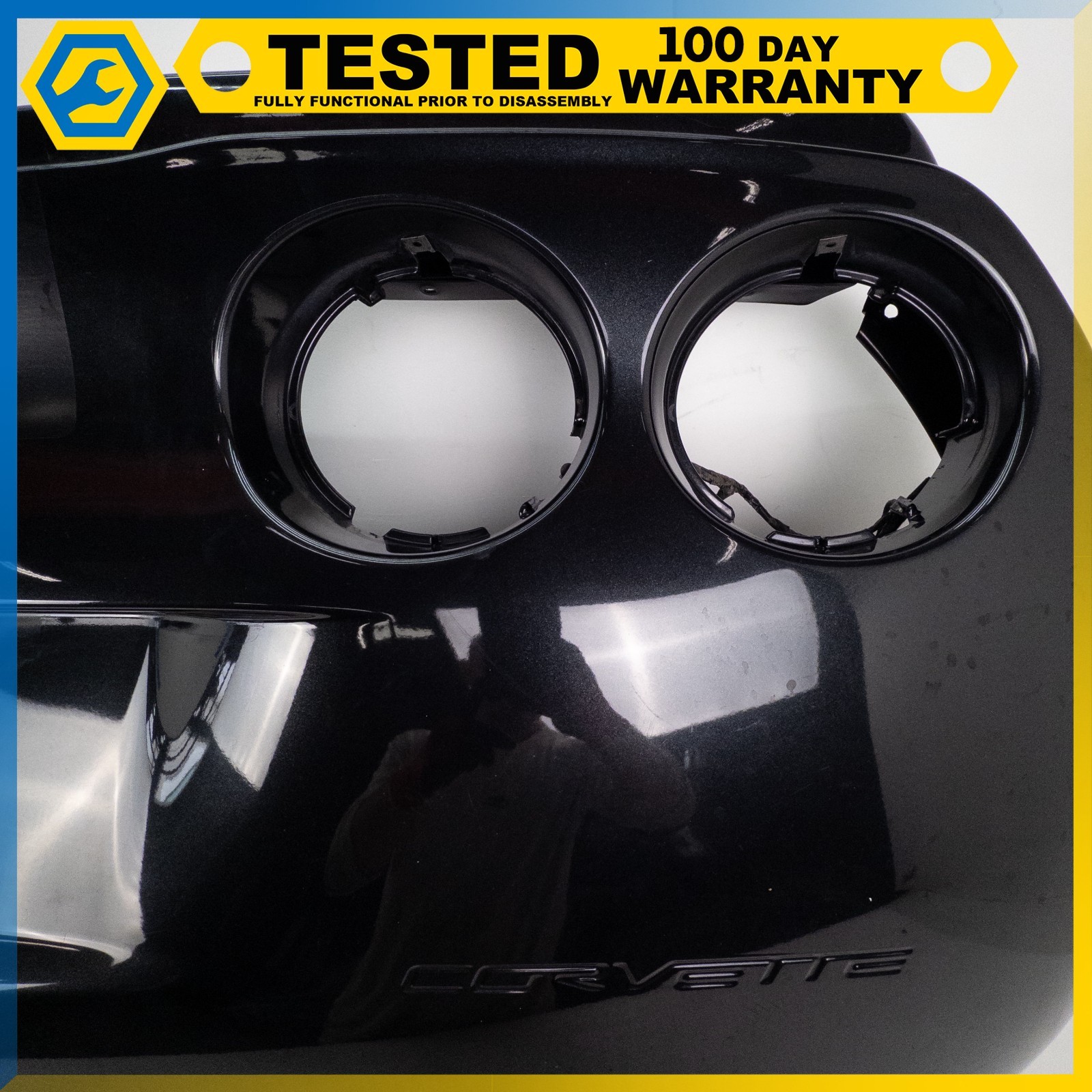 06-13 CORVETTE C6 GRAND SPORT Z06 REAR BUMPER COVER PANEL HARNESS BLACK OEM