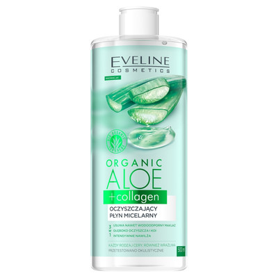 5903416007524 Eveline Cosmetics Organic Aloe + Collagen oczyszczający płyn micel