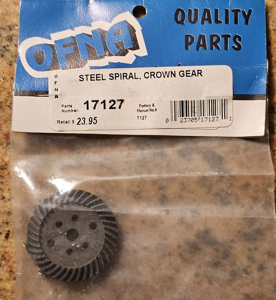 OFNA 17127 Steel Spiral Crown Gear RTR NIB Monster New NOS - Image 3 of 4