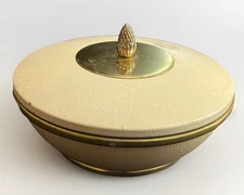 Vintage Windup Music Bowl Box with Lid Thorens Over the Waves