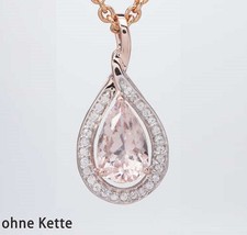 Schmuck Anhänger Roségold 585 Morganit Zirkon 1,74ct  Ä352