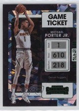 2021-22 Panini Contenders Game Ticket Green Ice Michael Porter Jr #48 ii1