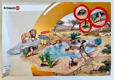 Schleich 42258 Wildlife Watering Hole Playset Exclusive Retired Set NEW IN BOX