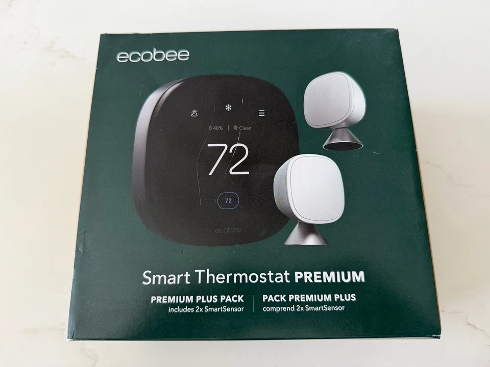 ⚡️ ecobee Smart Thermostat Premium Plus Pack (inkl. 2x SmartSensor) NEU ⚡️