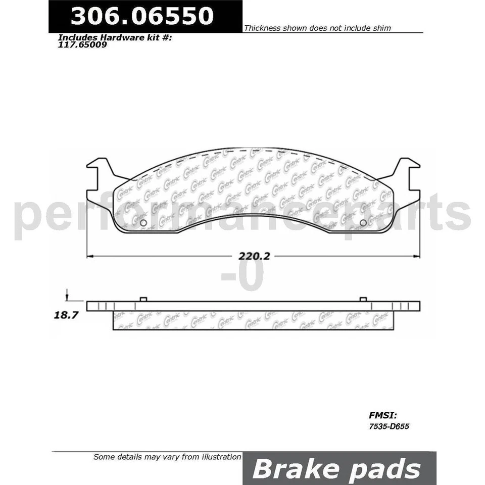 Juego de pastillas de freno de disco delanteras rotor de freno de disco para Ford F-250 1995-1999 Foto 4 de 4