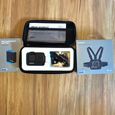 GoPro HERO9 Black Action Camera Bundle Battery & Chesty Mount Waterproof