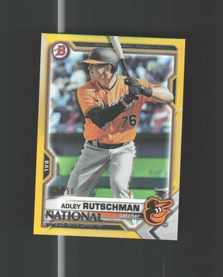 2021 Bowman NSCC Adley Rutschman #35 NM Baltimore Orioles #/50