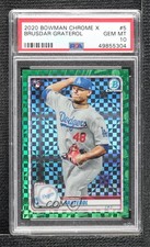 2020 Bowman Chrome X 19/31 Brusdar Graterol #5 PSA 10 GEM MT 1m6p