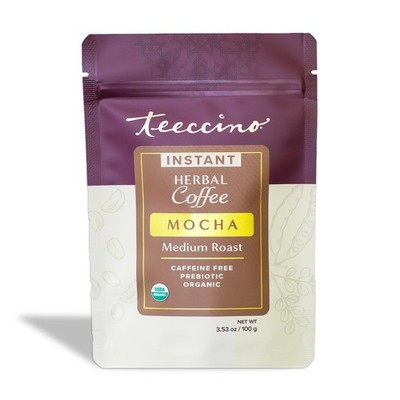 Teeccino Instant Organic Mocha Herbal Coffee  33 servings   3.5 Ounce 