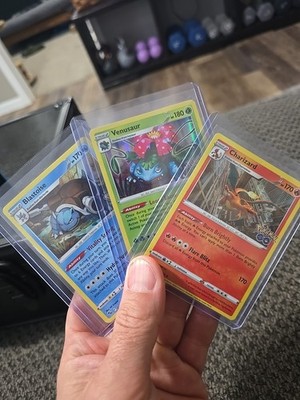 Pokemon GO Starter Evolutions. Charzard, Blastoise, And Venusaur Holos