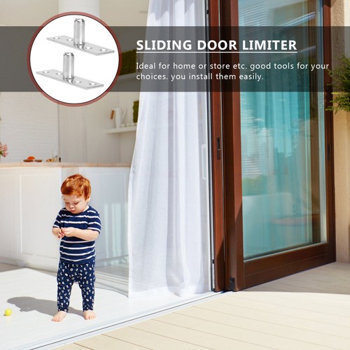 Posicionador de cojinetes de tapón limitador de puerta corredera simple de metal pequeño 2 piezas - Imagen 7 de 12
