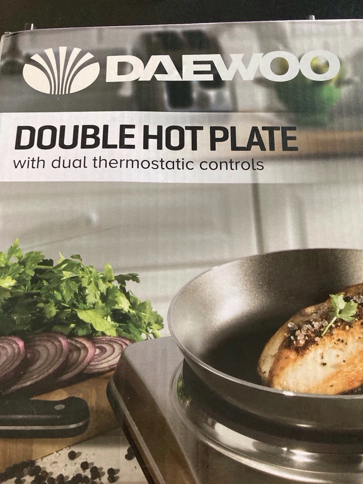 DAEWOO SDA1732 Double Electric Hot Plate - Silver - image 2 of 4