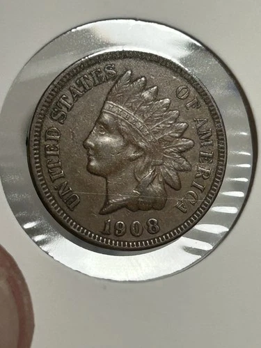 1908 Indian Head Cent - Scarce Very Fine  Great Album Filler!