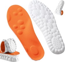 4D Steppers Insoles for Men Women - Memory Foam Soles Massage Shoe Inserts - T