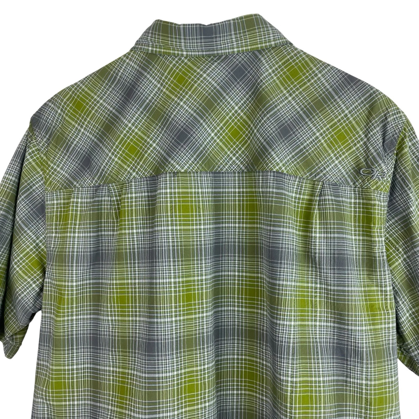 outdoor-research growler plaid button nylon hike climb shirt