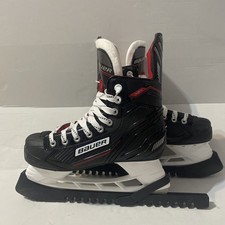 Bauer NS X Ice Hockey Skates NSX Black Red UK Size 6 & Black Blade Hard Guards