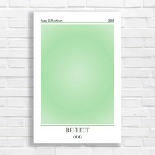 Pastel Gradient Abstract Green Canvas Print Large Picture Wall Art