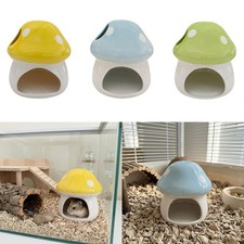 Ceramic Hamster House Mushroom Shaped Multifunction Outdoor Creative Hideaway