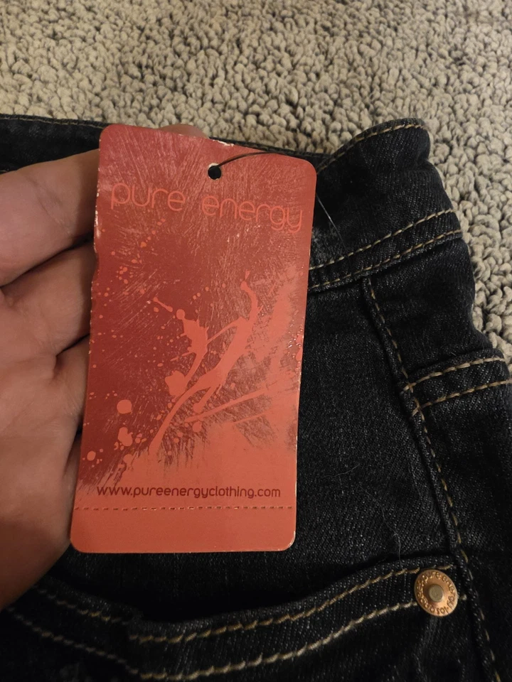 Bermudas Pure Energy para mujer 18 puños desgastados azul  Foto 4 de 4