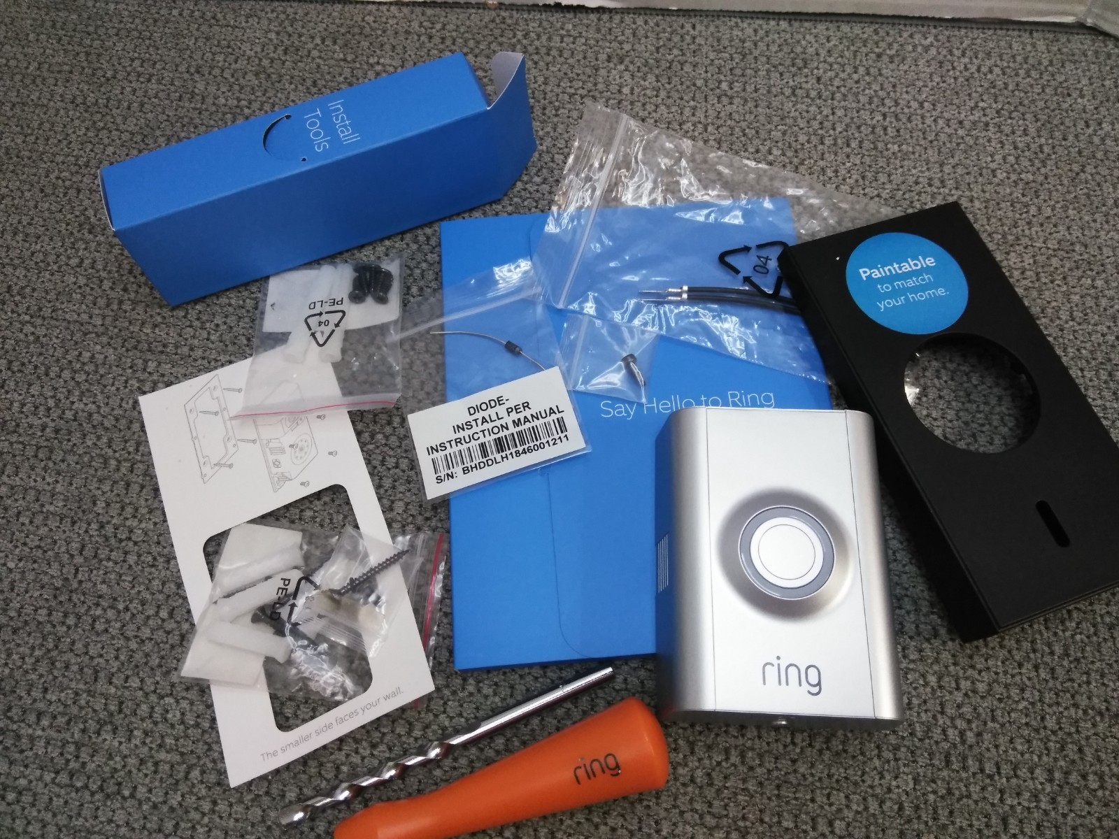 Ring Video Doorbell 2 Wire-Free Video Doorbell ACCESSORIES O