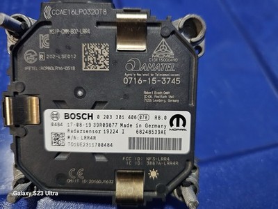 Used OEM 2017 2018 Jeep Chrysler Radar cruise control sensor 0716-15-3745