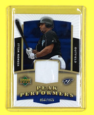 2004 Upper Deck - Peak Performers Jerseys Vernon Wells #PP-VW Gold 056/165 (MEM)