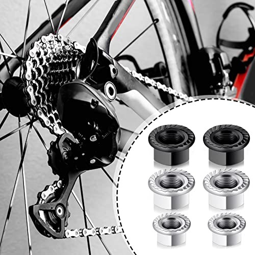 12 Pcs Bike Wheel Axle Nut and Safety Washer Kit 3 Sizes Bicycle Hub Flanged - Picture 7 of 8