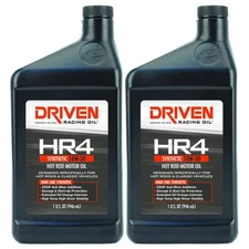 Driven Racing Oil 01506, HR4 Hot Rod Oil, Synthetic 10W-30, 2 Quarts, High Zinc