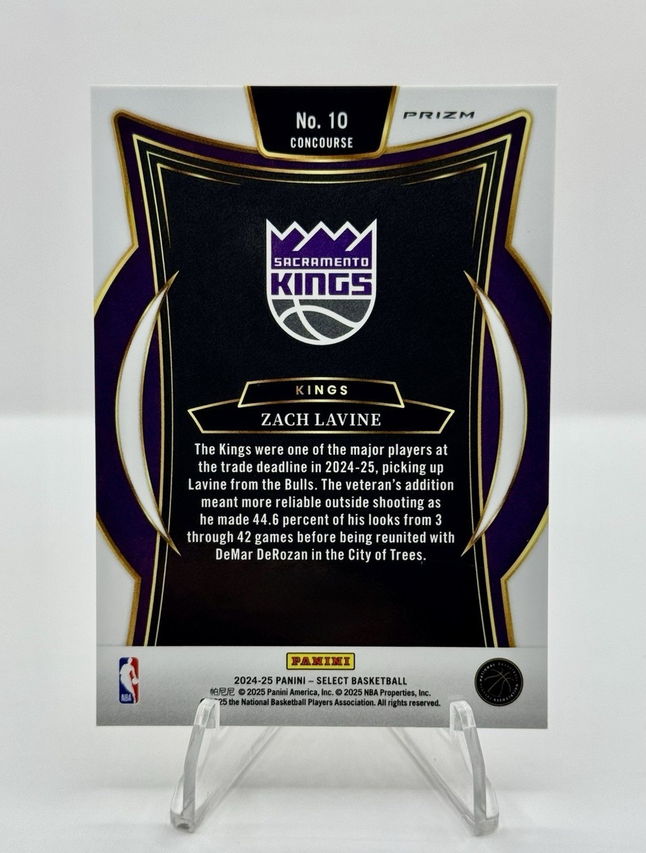 2024-25 Panini Select ZACH LaVINE Zebra Prizm Concourse #10