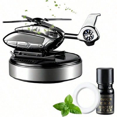 Car Air Freshener Helicopter-shaped Solar Energy Rotating Aromatherapy Diffuser·