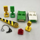 Vintage Fisher Price Little People Main Street 8 Piece Lot Of Accessories & Cars