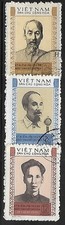 Vietnam 1970 Yvert 672/74 oblitérés Hô Chi Minh (AQ22)