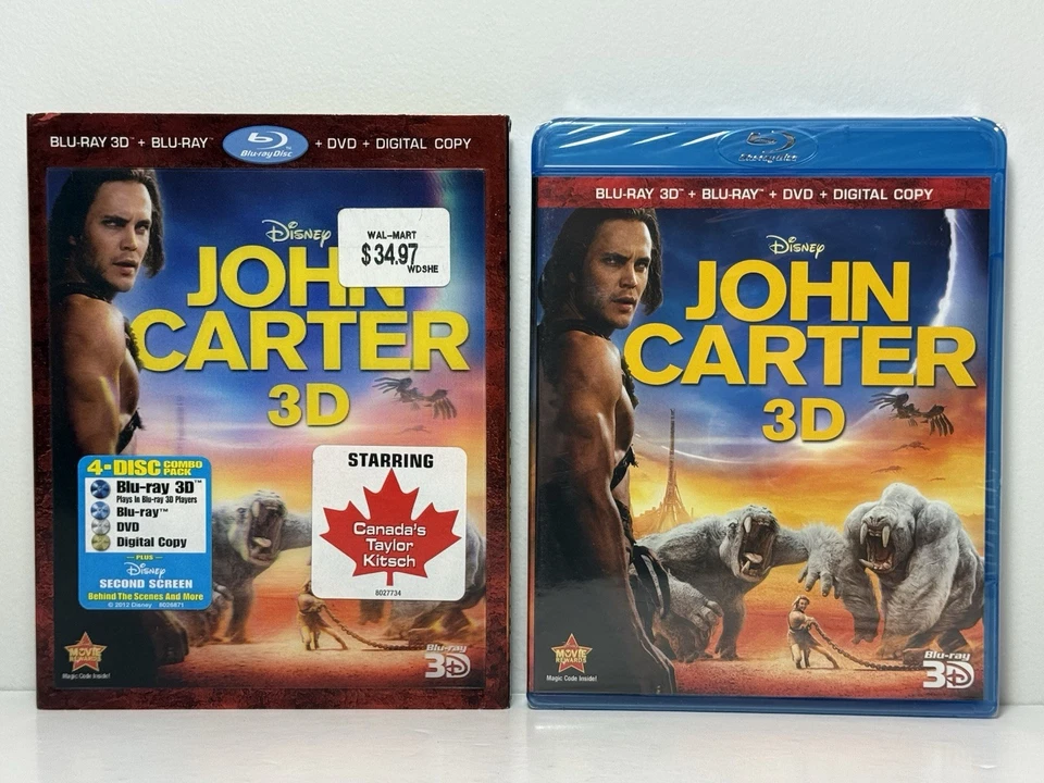 John Carter 3D (3D Blu Ray/Blu Ray/DVD/Digital 4-disc set) New Factory Sealed - Image 3 of 4