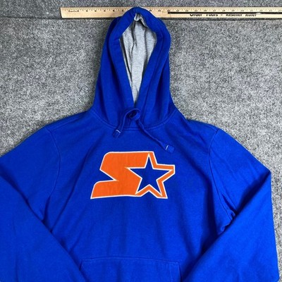 Starter Hoodie Mens XL Blue Pullover Logo Pocket Athletic Classic