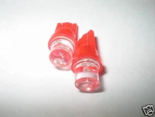 PAIR OF RED LED POSITION LIGHT BULBS W5W T10 AR