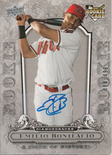 Emilio Bonifacio 2008 UD A Piece of History rookie autograph auto card 191 /499