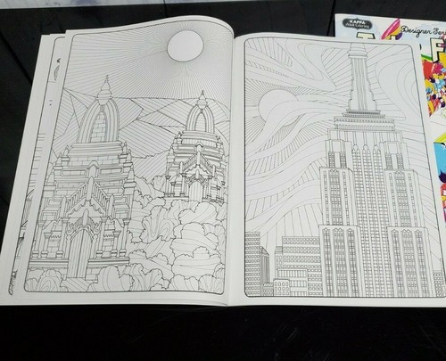 Kappa Designer Series Take Flight & Color Paradise Adult Coloring Books - Foto 4 di 7