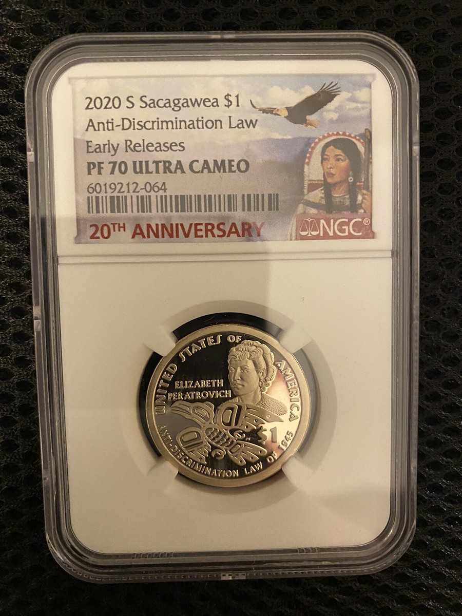 2020 S Proof Native American NGC PF70 U.C. $1 Anti-Discrimination