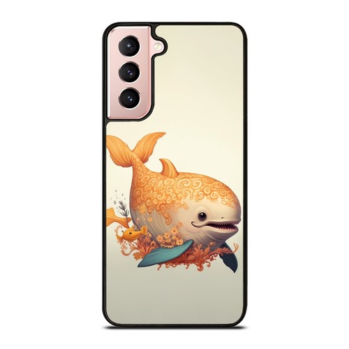 For Galaxy S20 S21 S22 S23 S24 FE Ultra Shark kawaii Whale Hard Black Case - Picture 11 of 25