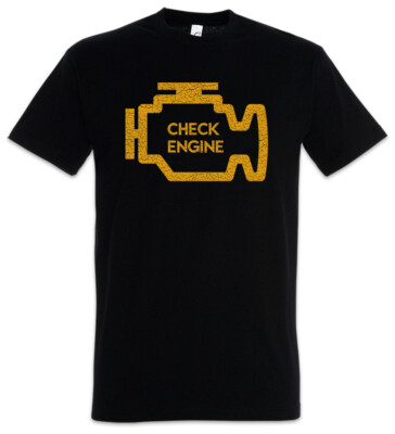 Check Engine Herren T-Shirt Race Racing car Driver Racer Biker Fahrer Petrol