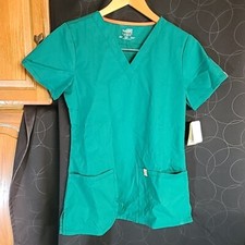 Code Happy XS Women's Scrub Top Emerald Green 46607A HNCH