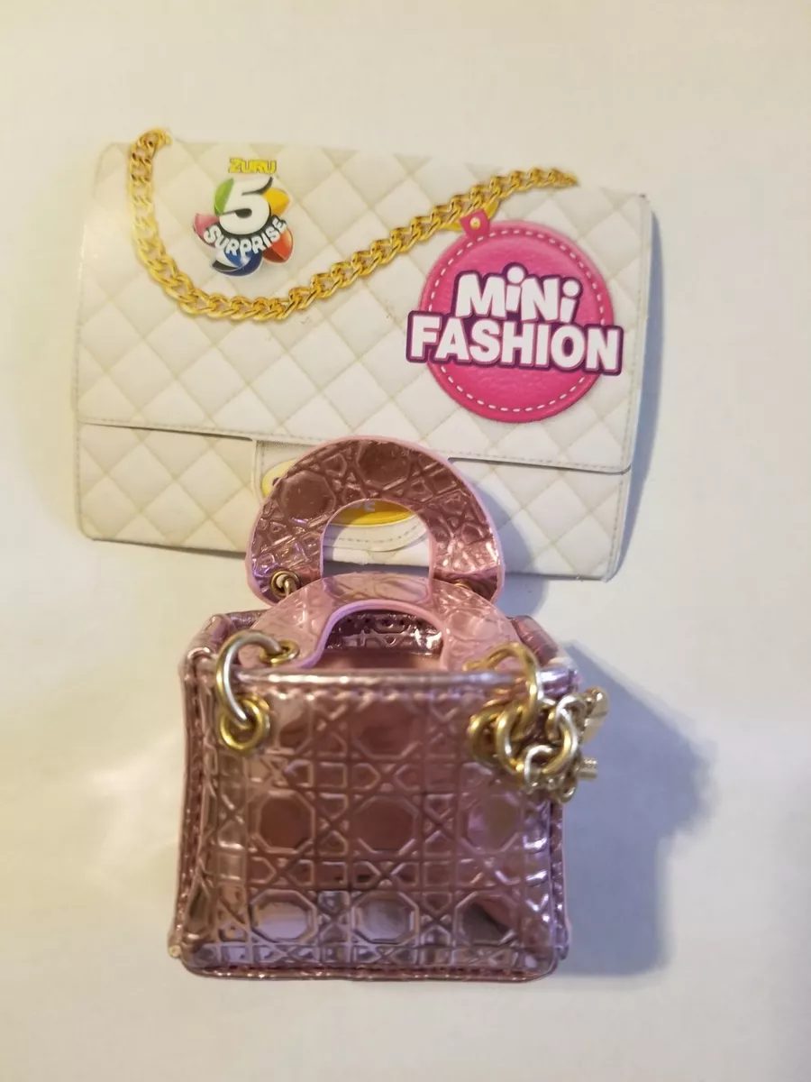 Mini Brands Fashion Pink Metallic Purse Bag Backpack Diorama For