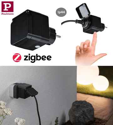 Paulmann Zwischenstecker Smart Plug Outdoor IP44 Schwarz max 3860Watt belastbar