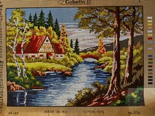 needlepoint Tapestry Gobelin L By The Stream Canvas Only 45x60cm