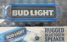 Bud Light Rugged Bluetooth Speaker Wireless Shock Proof w/LED Flashlight