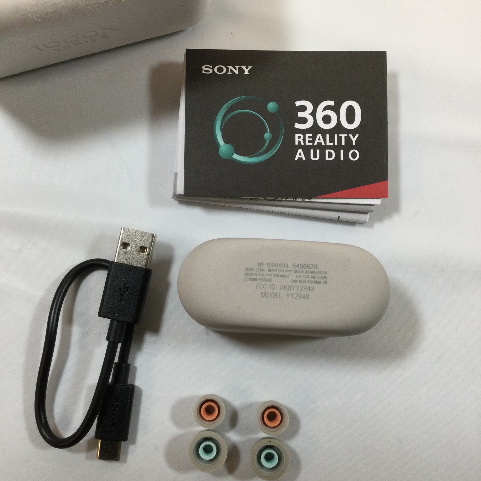 Sony WF-1000XM4 YY2948 Taupe Active Noise Canceling Wireless In Ear Earbuds  Used