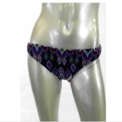 Becca by Rebecca Virtue Women Swimwear Bikini Bottom M Gray Purple Stretch Mesh