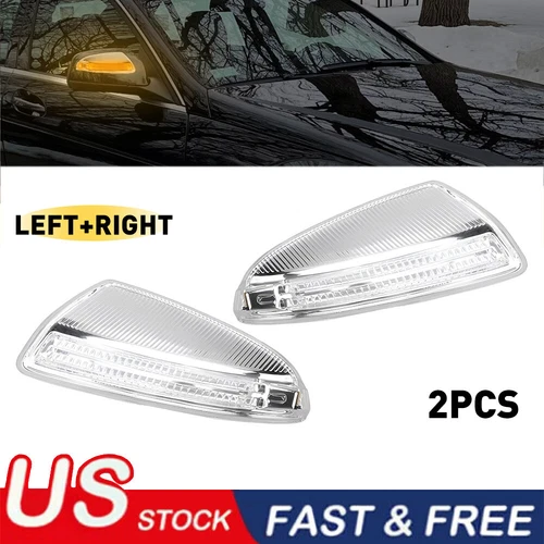Fit Mercedes W204 C250 C300 C350 Door Mirror Side Mirror LED Turn Signal Light
