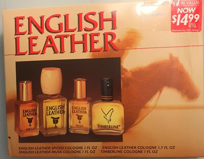 English Leather 1 oz spiced,1.7 oz cologne,1 oz musk 1 oz